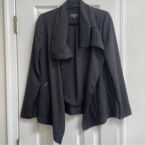 NYDJ Black Blazer Zip Up Coat